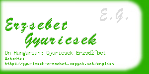 erzsebet gyuricsek business card